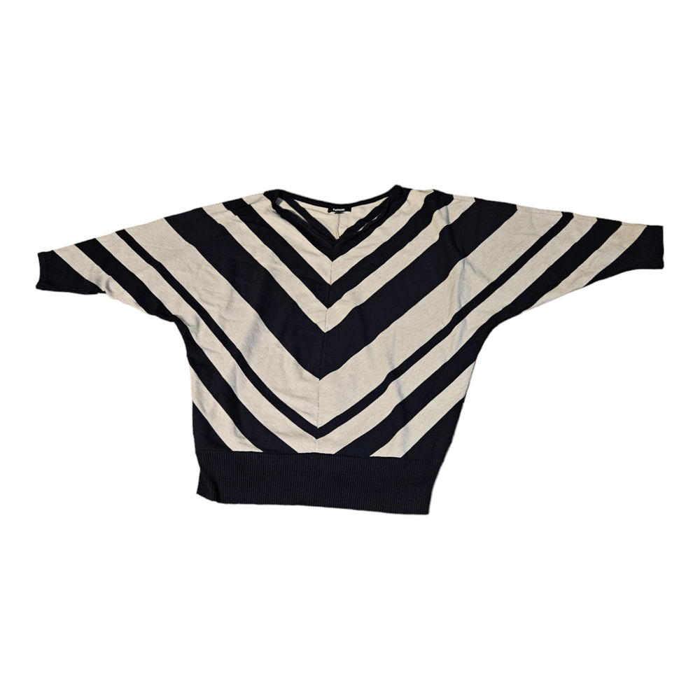 Premise Large Striped V-Neck Shirt